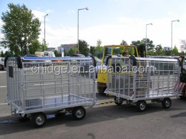 China Courier Services In Enclosed B2F Courier , Lockable Baggage Air Port Trolley for sale