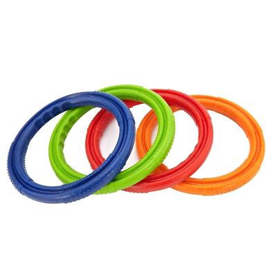 China Sustainable Dog Toys Pet Flying Disk Training Ring Anti-Bite Floating Interactive Supplies Dog Toys Aggressive Chewing for sale