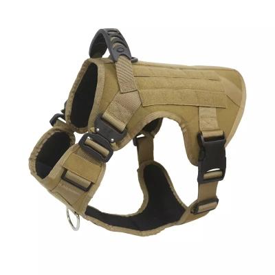 China Sustainable Military Big Dog Harness Pet German Shepherd K9 Malinois Training Vest Tactical Dog Harness and Leash Set For Dogs Accessories for sale