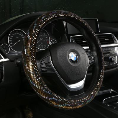 China Luxury Wholesale PU Wheel Cover Car Leather Steering Interior Accessories for sale