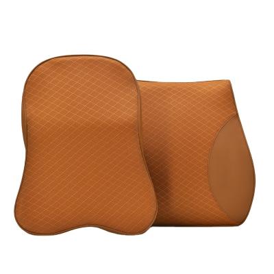 China Wholesale High Quality Modern Stylish Memory Foam Breathable Neck Pillow Car Lumbar Pillow Set For Car Seat for sale