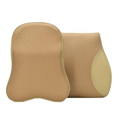 China Modern Stylish Hot Sale Cheap Universal Memory Foam Car Neck Pillow Set For Neck Waist Support for sale