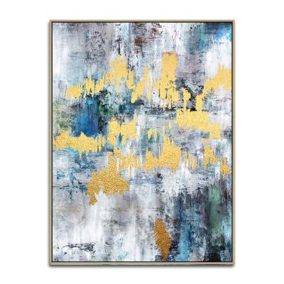 China Handmade Abstract Canvas Paintings Gold Popular Home Decor Modern Wall Art for sale