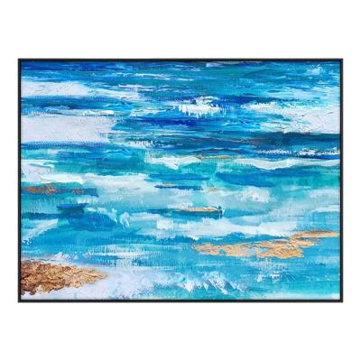 China Modern Handicraft Long Lake Canvas Abstract Landscape Oil Painting Abstract Home Art for sale