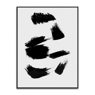 China Black and White Wall Art Panel Canvas Minimalist Painting Abstract Home Decoration Wall Art for sale