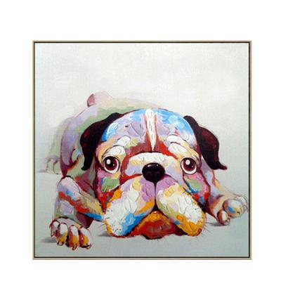 China Abstract Dog Paintings Animal Acrylic Oil Painting For Kids Room Decor for sale