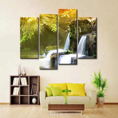 China Modena HD Oil Painting Group Dassiy Landscape 4 Panel Modern Wall Art Print Canvas for sale