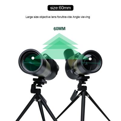 China Professional Astronomical Telescope 20-60x60 Mirror Spotting Scope Starscope Monocular Telescope 20-60x60 20x-60 X 60 for sale