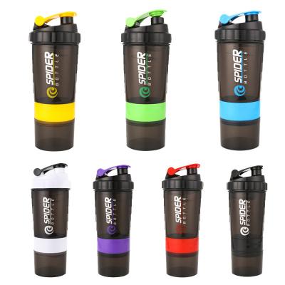 China Viable Wholesale High Quality Gym Sports Protein Powder Drinking Mixer Shaker Water Bottle for sale