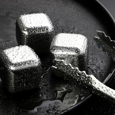 China Competitive Price 304 Stainless Steel Metal Sipping Stone Ice Cube Food Grade Whiskey Rocks for sale