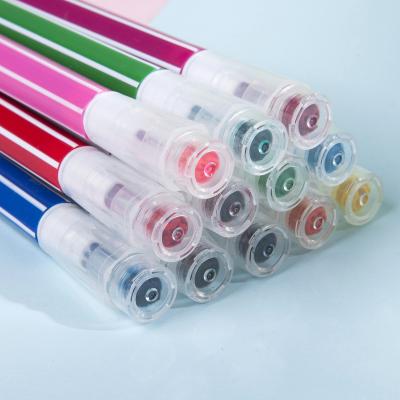 China Good Selling PP Plastic Brush Based 36 Good Quality Marker Pen Water Color Washable Children for sale