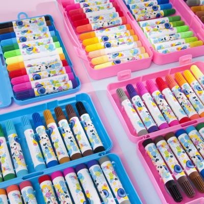 China Pen Manufacturer Kit Sale Kids Plastic Double Tip Popular Craft Classic Box Design Watercolor Pencil Drawing Water Color PP for sale