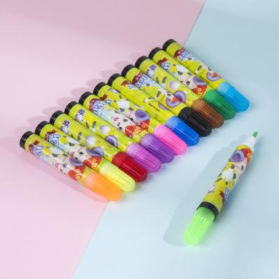 China PP Factory Price Pen Sale Kids Dual Tip Craft Kit Classic Box Painting Water Plastic Color Marker for sale