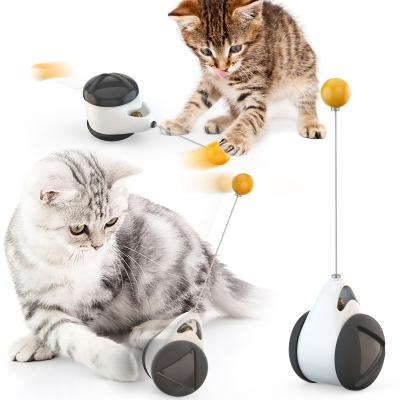 China Sustainable Pet Toy Balance Car Interactive Toy Catnip Ball And Feather Cat Funny Teaser Supplies Indoor Pet Available Toy for sale