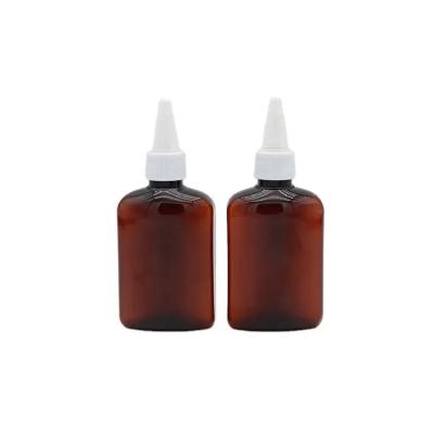 China Wholesale Simple Amber Ink Glue 100ml Empty Plastic Liquid Needle Bottle PET Squeeze Long Needle Tip Squeeze Bottle With Twist Cap for sale