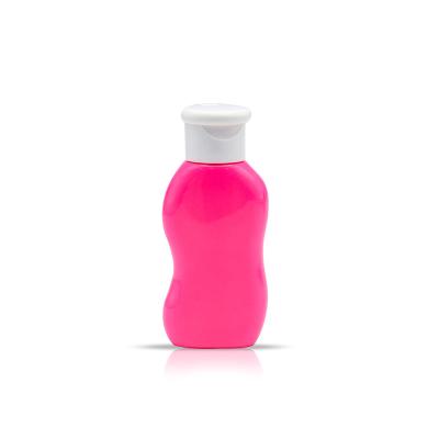 China Wholesale 50ml Simple PET Plastic Empty Lotion Bottles Refillable Flip Cap Shower Cosmetic Gel Shampoo Bottle for sale