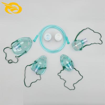 China Pediatric PVC Nebulizer Mask Aerosol Mask Standard with Adjustable Elastic Strap Nose Clip 7 Full Temporary Stop Oxygen Tubing for sale