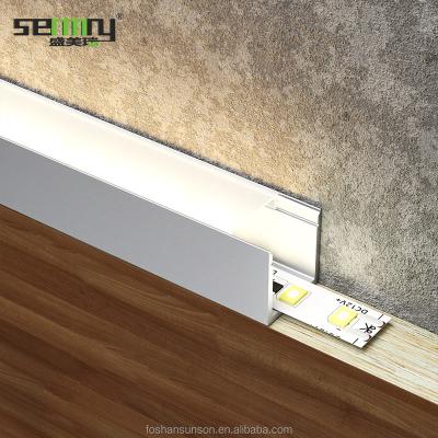 China Modern Aluminum Led Lighting Profile Alloy Tile Cover Strips Decorative Decor Wall Trim Edge Profile for sale