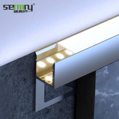 China 2022 Modern Hot Sale High Quality Aluminum Tile Trim Accessories Ceramic Strips With Led Light for sale