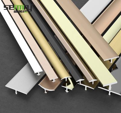 China Modern Metal Aluminum Alloy Wall Floor T Shape Aluminum Trim Corners for sale