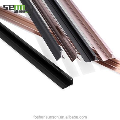 China Modern CAD Free Design Customized Hot Aluminum Extrusion Wall Trim Aluminum Tile Trim Accessories for sale