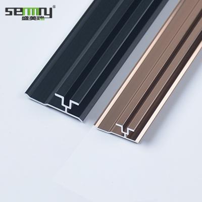 China Modern Newly Brushed Aluminum Trim H Shape Flooring Aluminum Extrusion Flooring Tile Trim Accessories for sale