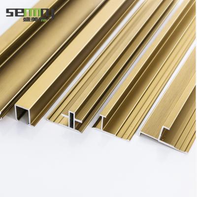 China Modern Drop Shipping Free Sample Aluminum Tile Corner H Shape Trim Aluminum Metal Wall Profile Protection for sale