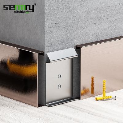 China Modern Stainless Steel Brushed Led Skirting Skirting Strip Skirting Profile Skirting for sale