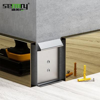 China Modern Powdercoating Anodized Stainless Steel Casting Baseboard Plated Skirting for sale