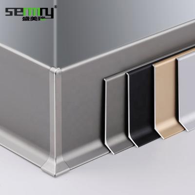 China Modern Aluminum Skirting 80mm 60mm skirting aluminium profile Kitchen Plinth Wall Skirting Board Profile for sale