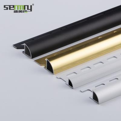 China Modern Polished Brushed Powder Coating Anodized Stainless Steel Aluminum Tile Trim for sale