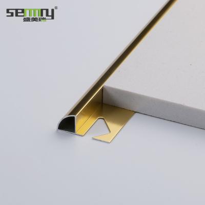 China Modern Samples Provide Customized Shape Aluminum Floor Trim Profile Corner Tile Trim for sale