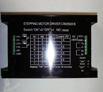 China 2 Phase stepper motor drivers 5A 57mm CW250 for NEMA 23 stepper motor for sale