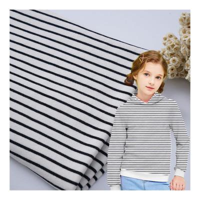 Chine Wojun Baby Wojun Terry Cloth Viable Terry Toweling Fabric Striped Heavyweight 100% Cotton French Terry Knit Fabric à vendre