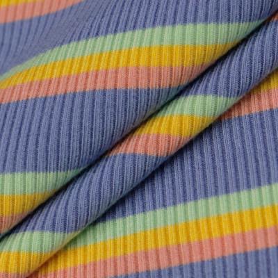 China Stretch Wojun Rib Fabric Blouse Cloth Fabric Viscous Knitting Spandex Knitted Ribbed Spandex Fabric Te koop