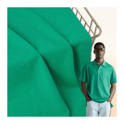 China Breathable 21S Knitted 100% Cotton Pique Fabric Mens Wear Polo Fabric 215g for sale