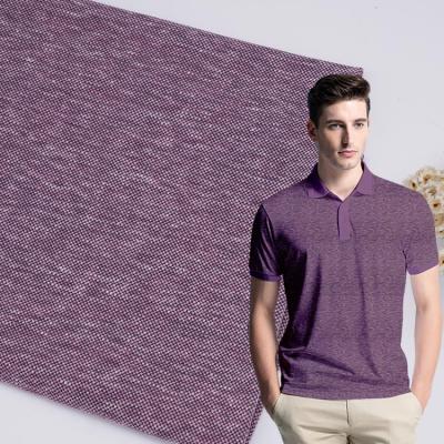 China Breathable Double Pique Snowflakes Dyed Polo Shirt Making Polyester Fabric Cotton For Clothing for sale