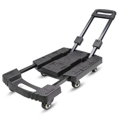 China Easy Folding Folding Hand Truck 6 Wheel Transport Tools Cart Heavy Duty Cargo Foldable Hand Trolley Trolley for sale