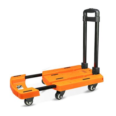 China Folding 6 Wheels Folding Hand Trucks Load Trolley Foldable Hand Luggage Platform Folding Trucks for sale