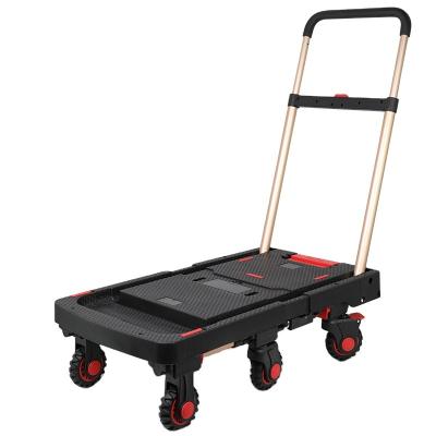 China OEM / ODM Folding Platform Cart Heavy Duty Collapsible Plastic Trolley for sale