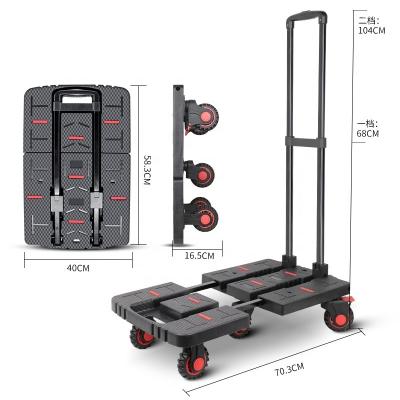 China OEM Universal ODM 5 Wheel Aluminum Alloy Platform Folding Trolley Trailer Easy-Transport Motor for sale