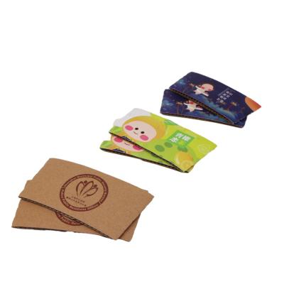 China Recyclable Hot Drink Cup Sleeves Corrugated Cardboard Coffee Paper Cups Sleeve for sale