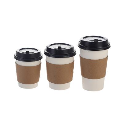 China Recycled Materials Custom Printed Wallpaper Disposable Coffee Cups Eco - Friendly Double Sleeve for sale