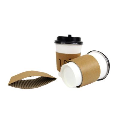 China Recycled Materials Biodegradable Cheap Price Printed Custom Hot Coffee Sleeve Cup Sleeve Manufacturer From China for sale