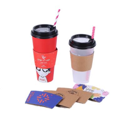 China Custom Insulated Beverage Paper Coffee Cup 8oz 12oz 16oz 20oz 22oz Packaging Sleeves With Printing for sale