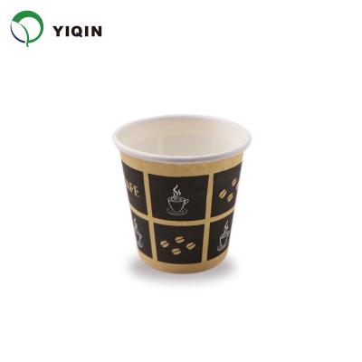 China 2021 Hot Selling Biodegradable 4oz Espresso Coffee Cheap Disposable Single Wall Paper Tea Cup For Hot Drinks for sale