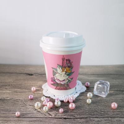 China Disposable Printed PLA Disposable Paper Cups For Coffee, Tea for sale