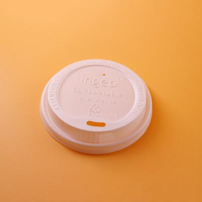 China Non Spill Hot Selling 90mm Biodegradable Pla Coffee Cup Lids for sale