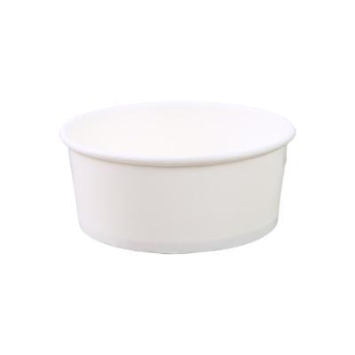 China Customized Biodegradable White 750ml Package Wrapping Paper Salad Biodegradable Disposable Soup Bowl With PP Lid for sale