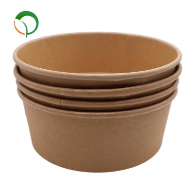 China High Quality Biodegradable Envases Biodegradables Paper Salad Packing Cup Custom Printed Bowl 1500ml Packaging To Go for sale